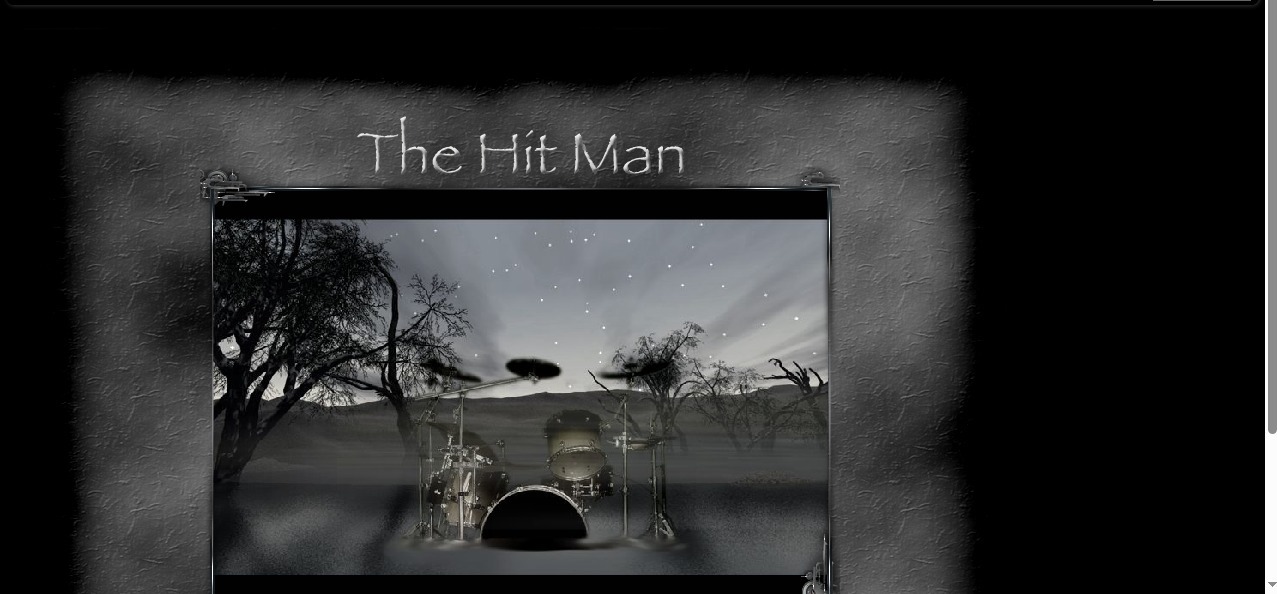 The Hit Man — fog drum kit art with rolling mist