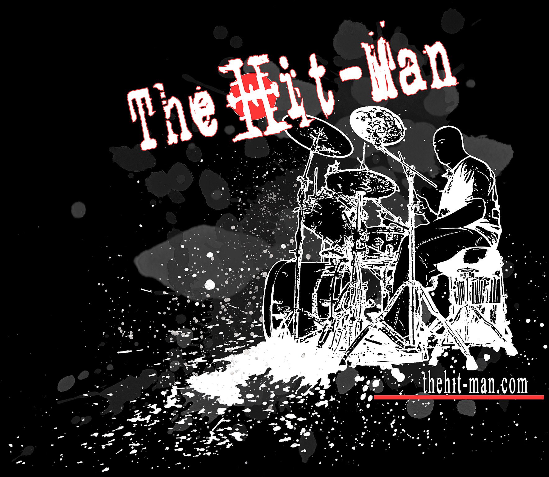 The Hit-Man — stencil drummer art